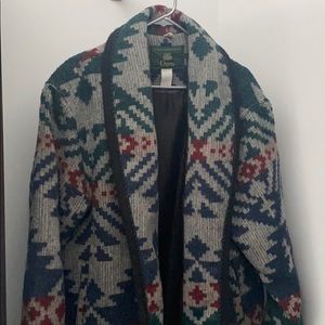 Orvis Aztec/Southwestern 100% Wool Coat Large
